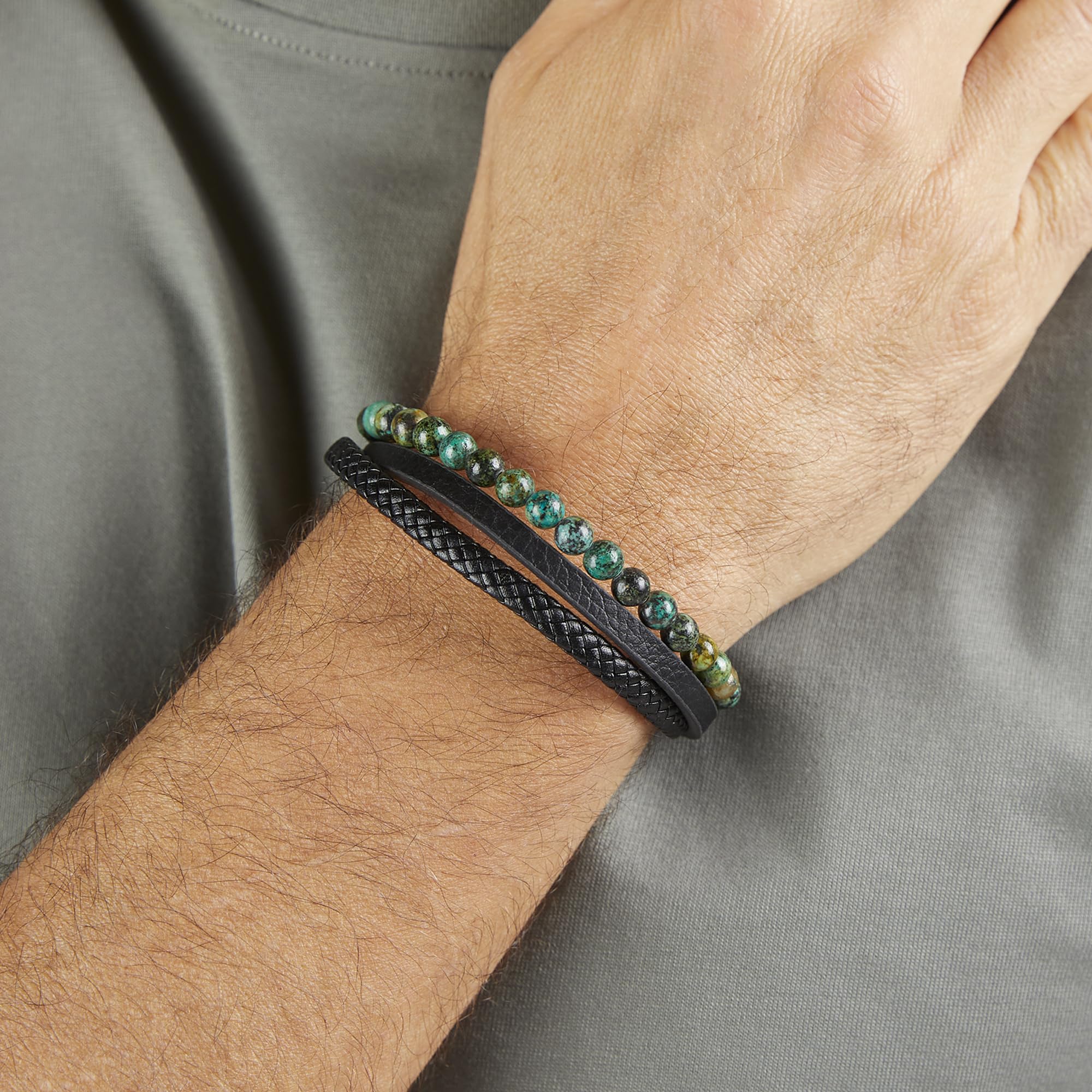 s.Oliver RED LABEL Beadsarmband Armband grün Edelstahl