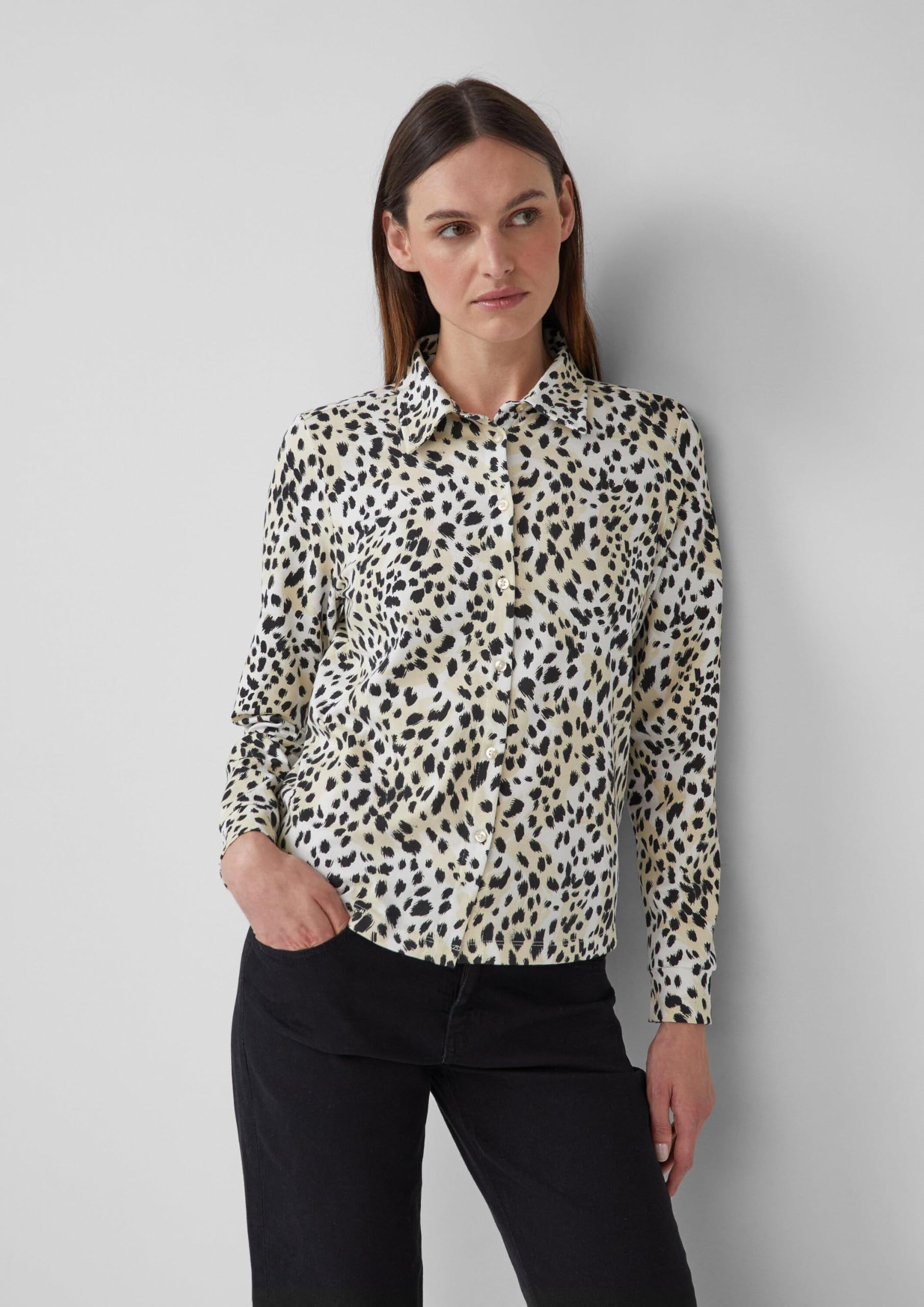 s.Oliver Jerseybluse Blusenshirt Gr. 38 Allover-Print