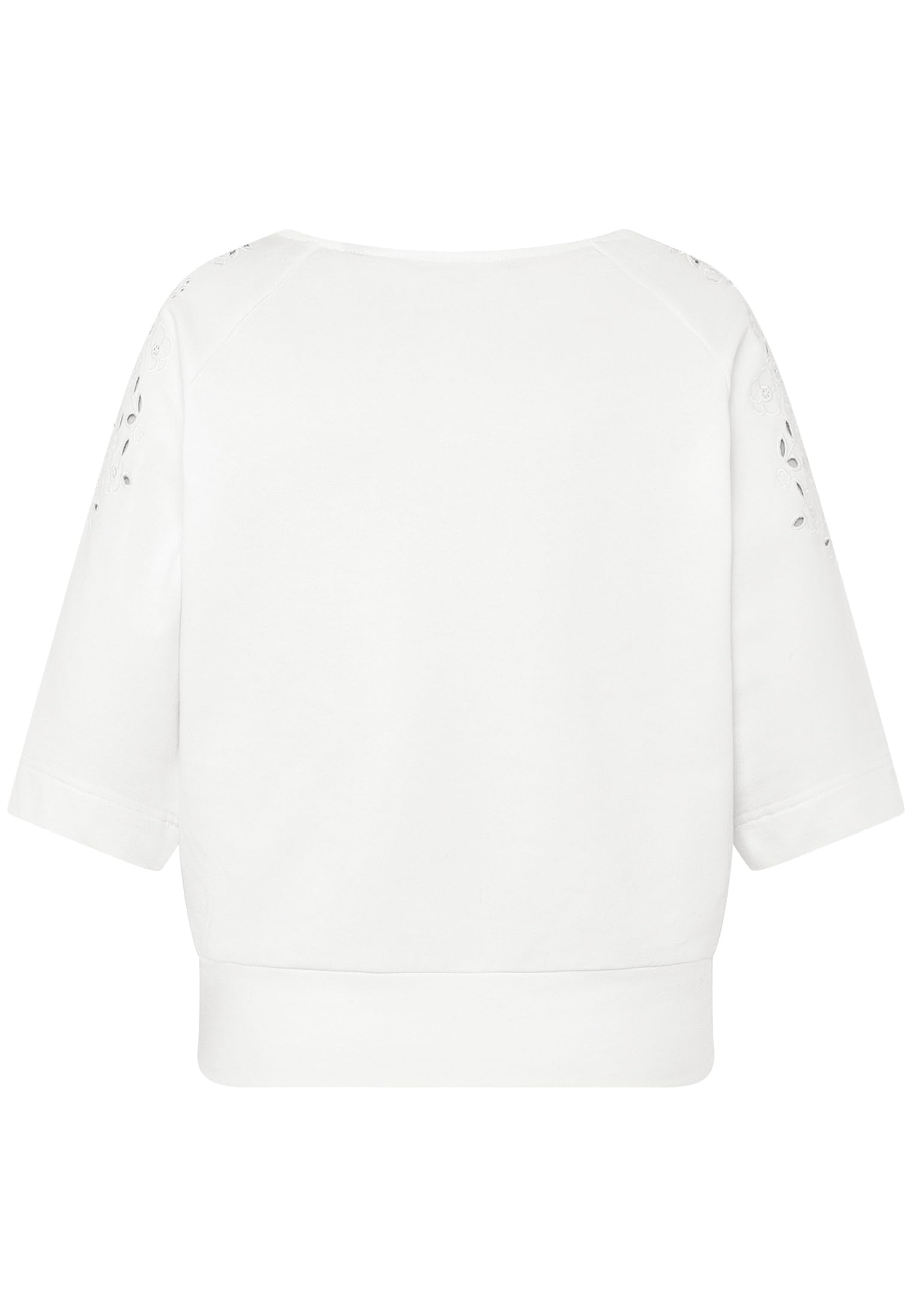 zero Sweatshirt mit Lochmuster Gr.38 Patch Cream