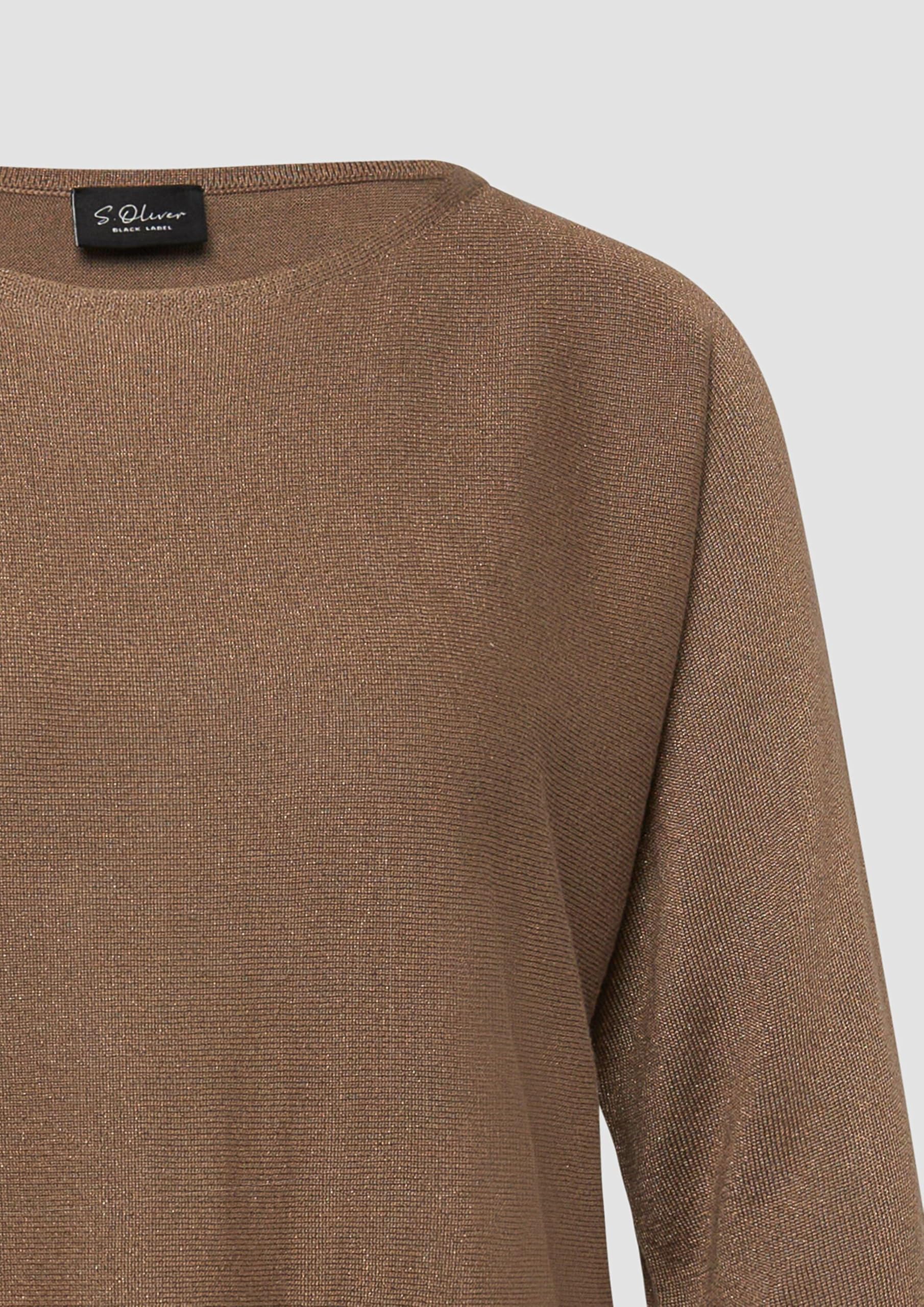 s.Oliver Red Label Feinstrickpullover Cognac 34 Glitzer