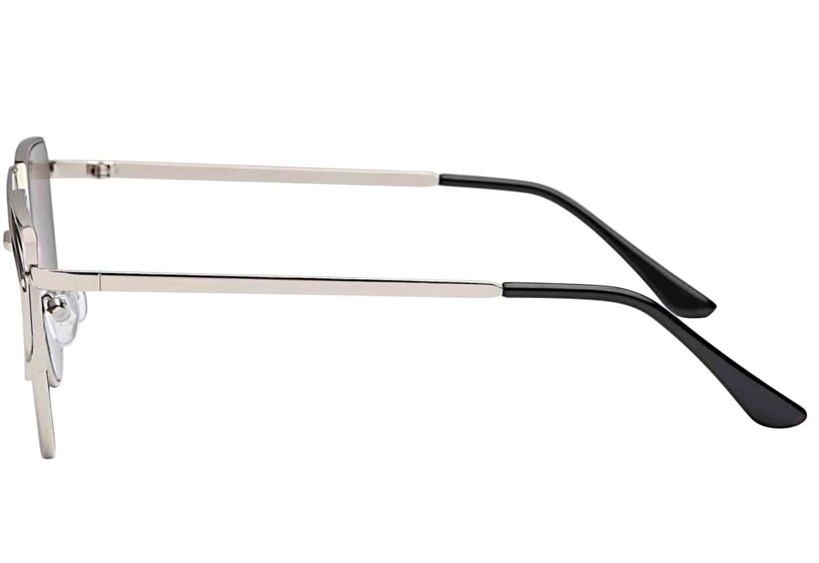BEZLIT Rundglas Sonnenbrille Silber verspiegelt UV400