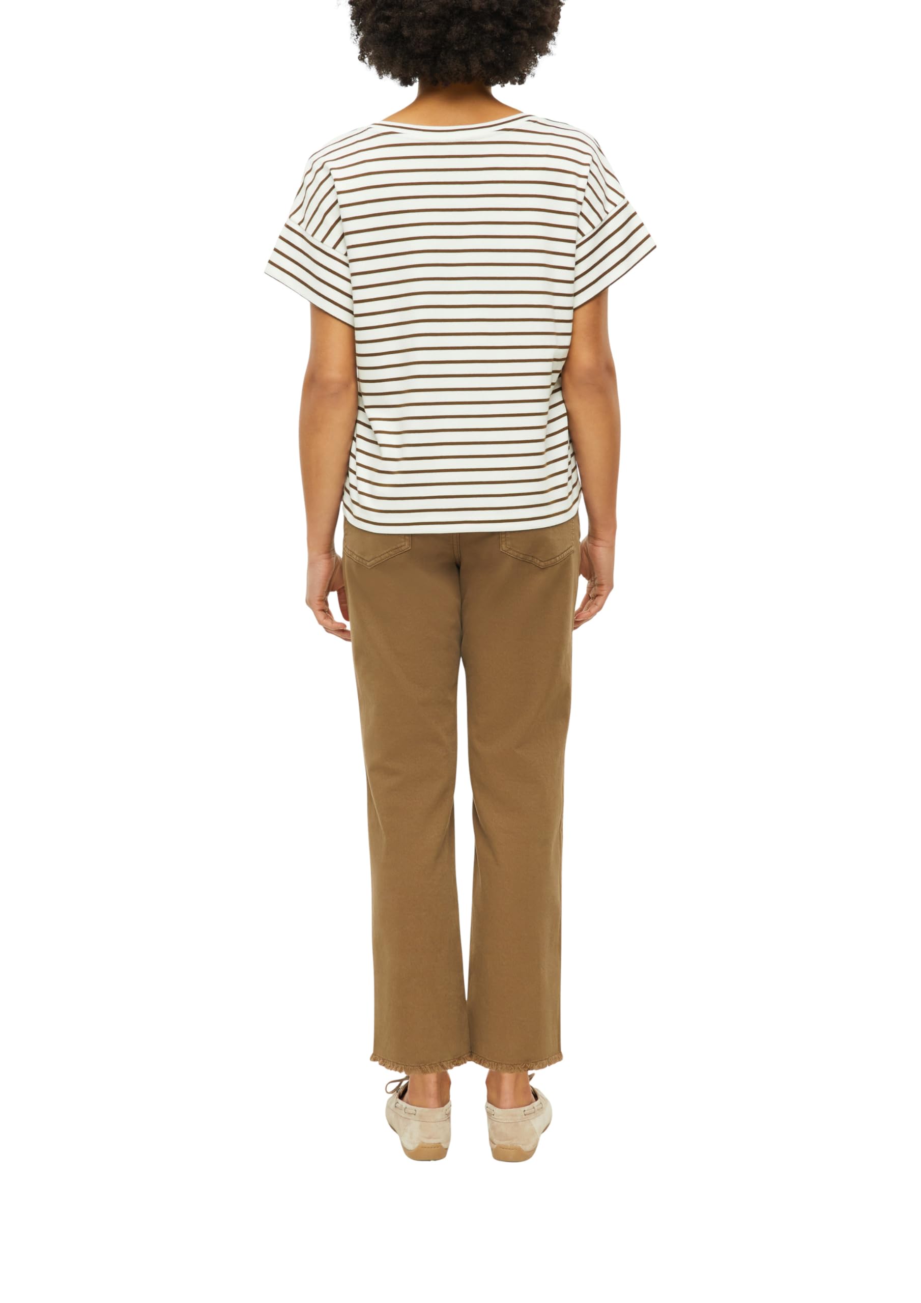 s.Oliver RED LABEL T-Shirt gestreift V-Ausschnitt Relaxed Fit