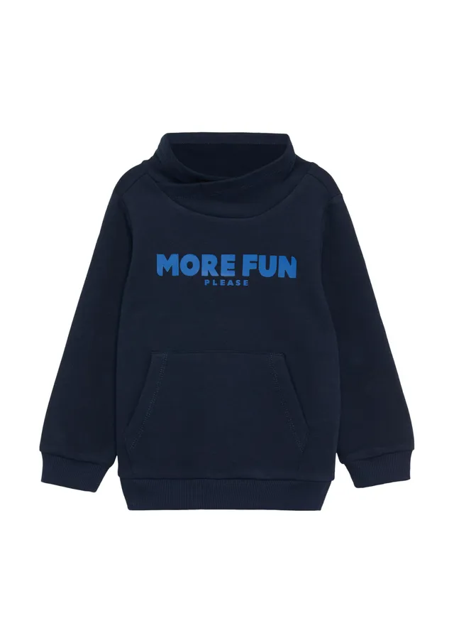 s.Oliver RED LABEL Hoodie erhabener Print navy wärmend