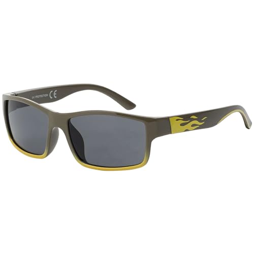 BEZLIT Kinder Sonnenbrille Flammen grün UV400