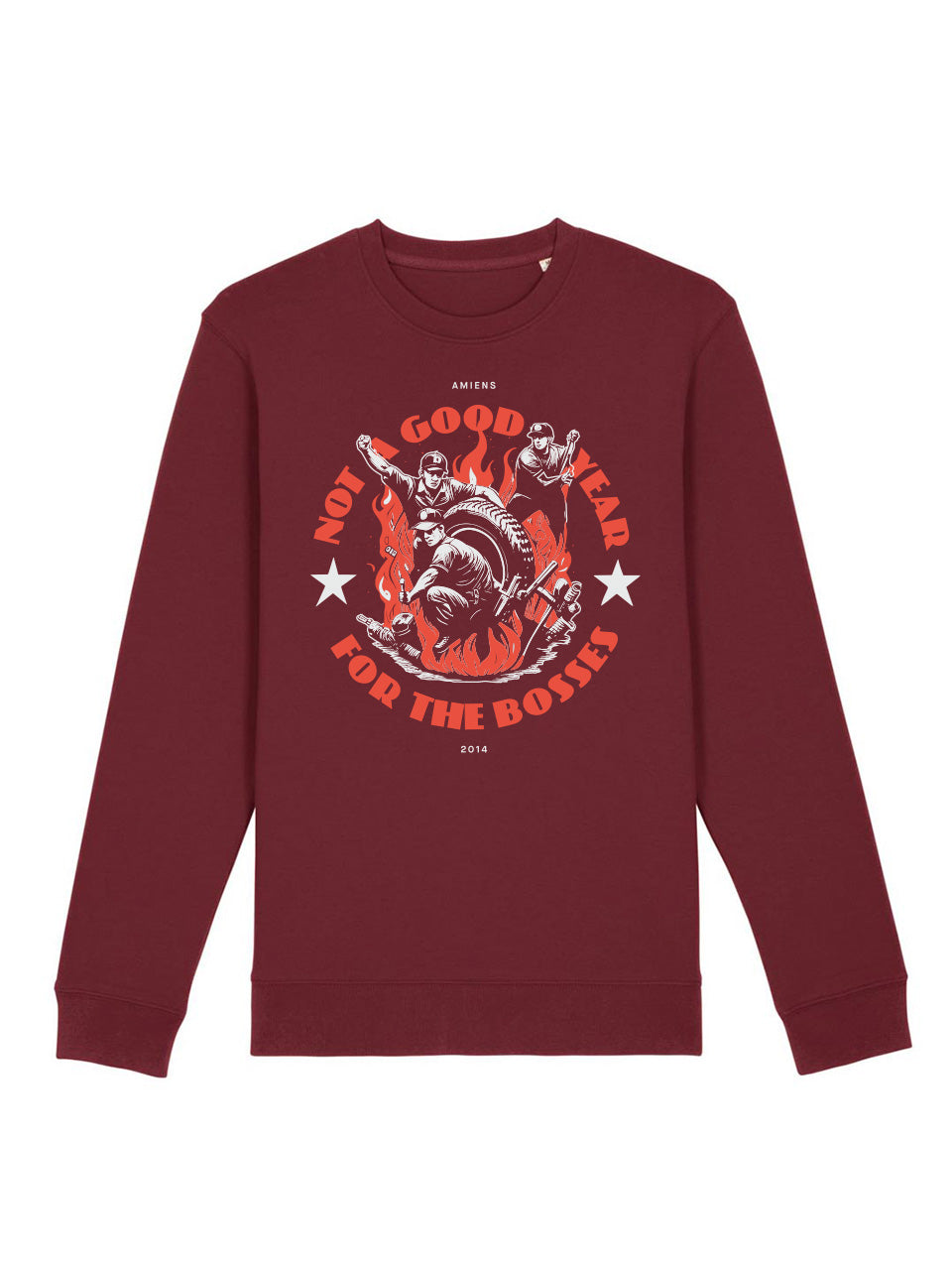 dna merch Bossnapping Amiens 2014 Rundhalspullover Schwarz Biobaumwolle