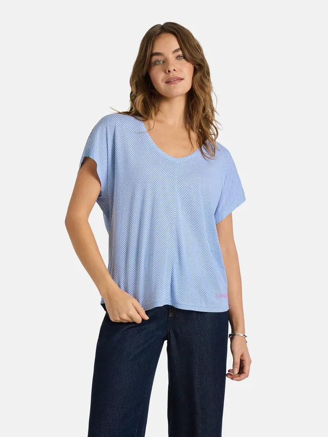 Lieblingsstück CrenildaL T-Shirt air blue Baumwollmix