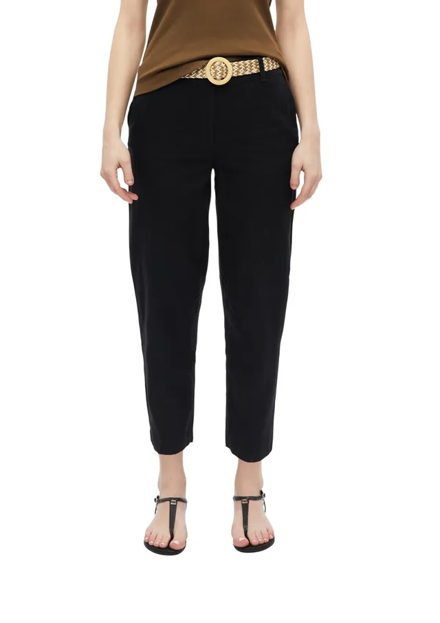 s.Oliver RED LABEL Cropped Chino mit Gürtel Hose Beige 40