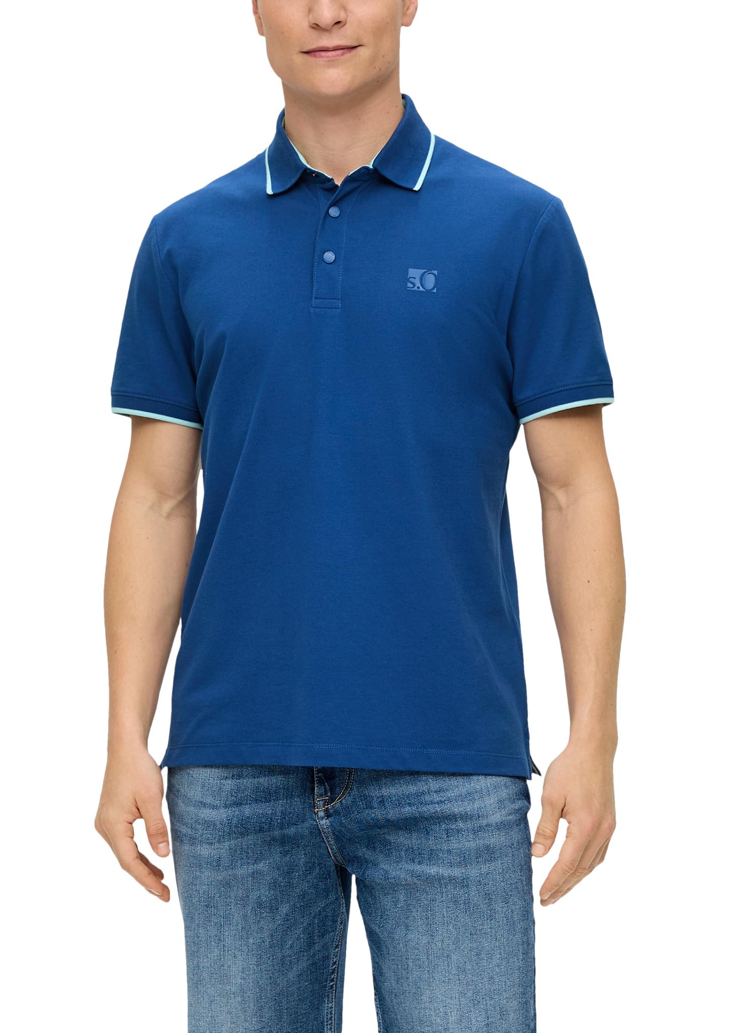 s.Oliver Poloshirt Logo Baumwollstretch orange S