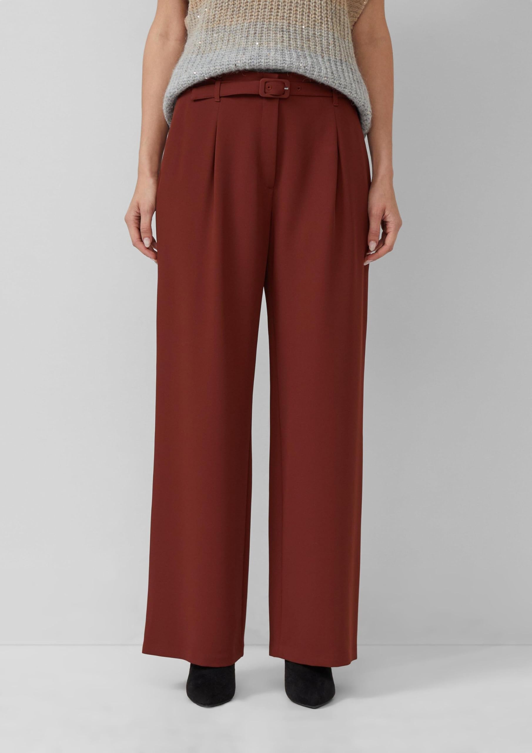 s.Oliver RED LABEL Twill-Hose Wide Leg 44W Rostrot