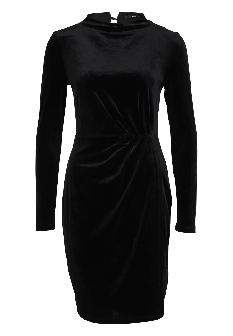 zero Samtkleid mit hohem Kragen Kleid Black Beauty 40