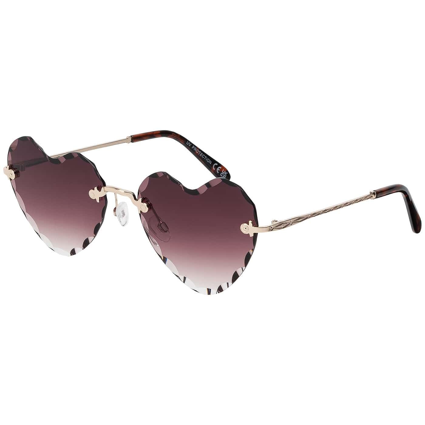 BEZLIT Herz Sonnenbrille UV400 Lila-Rot Verlauf