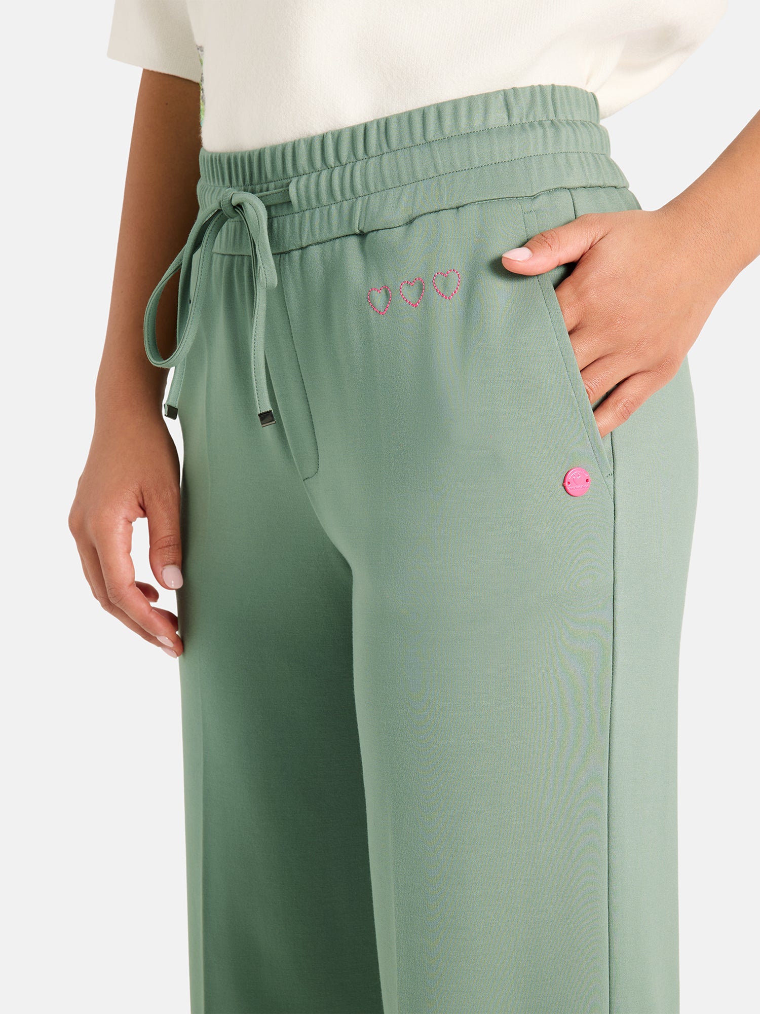 Lieblingsstück Wide Leg Hose garden green mit Elastan