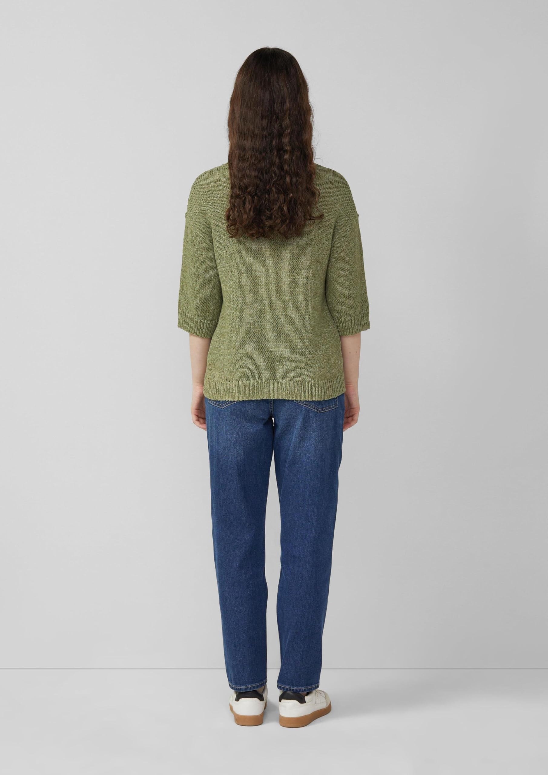s.Oliver 2180028 Pullover Kurzarm Damen Oliv Baumwolle