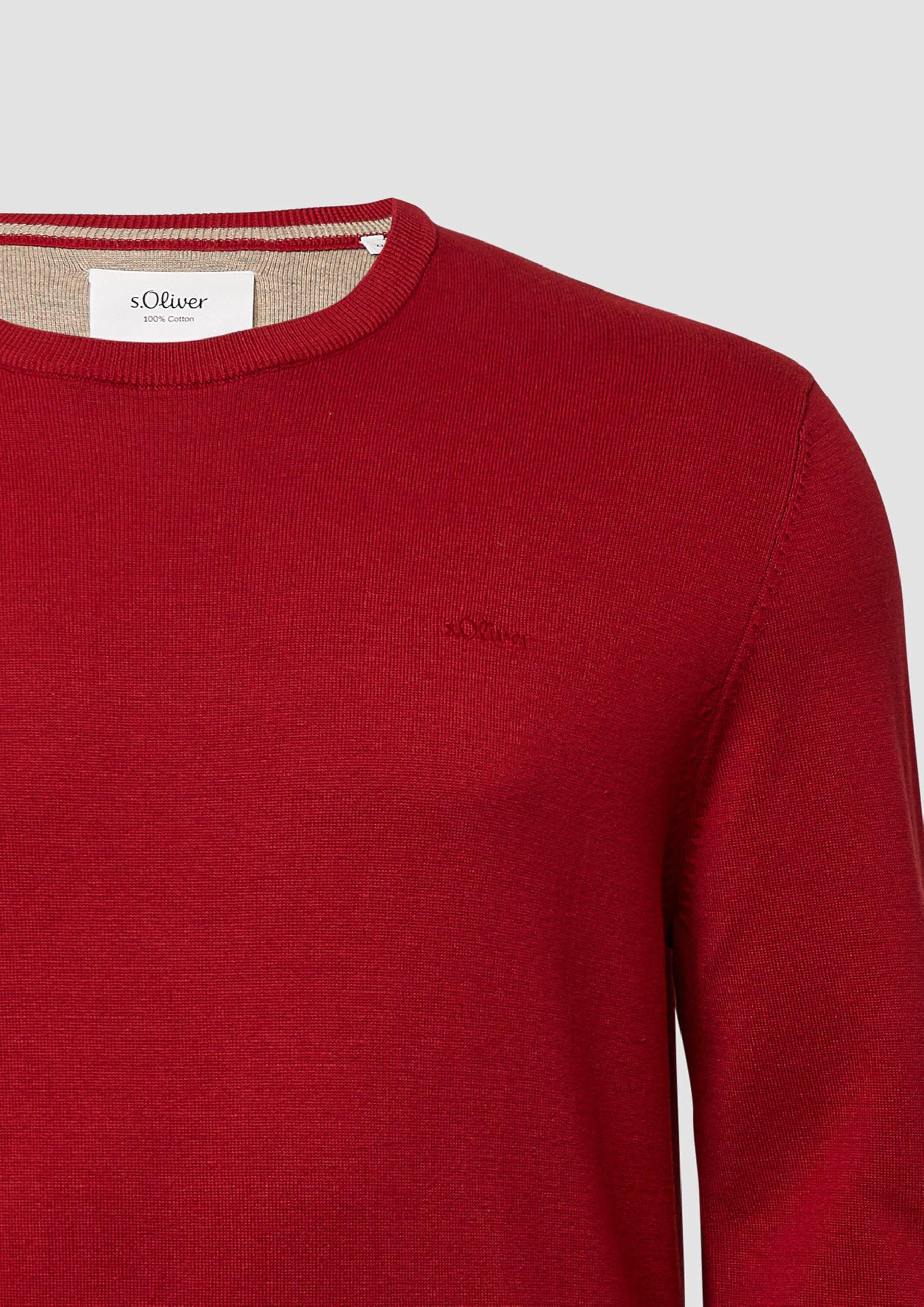 s.Oliver RED LABEL Crew Neck Big Size Pullover Blau aus Strick