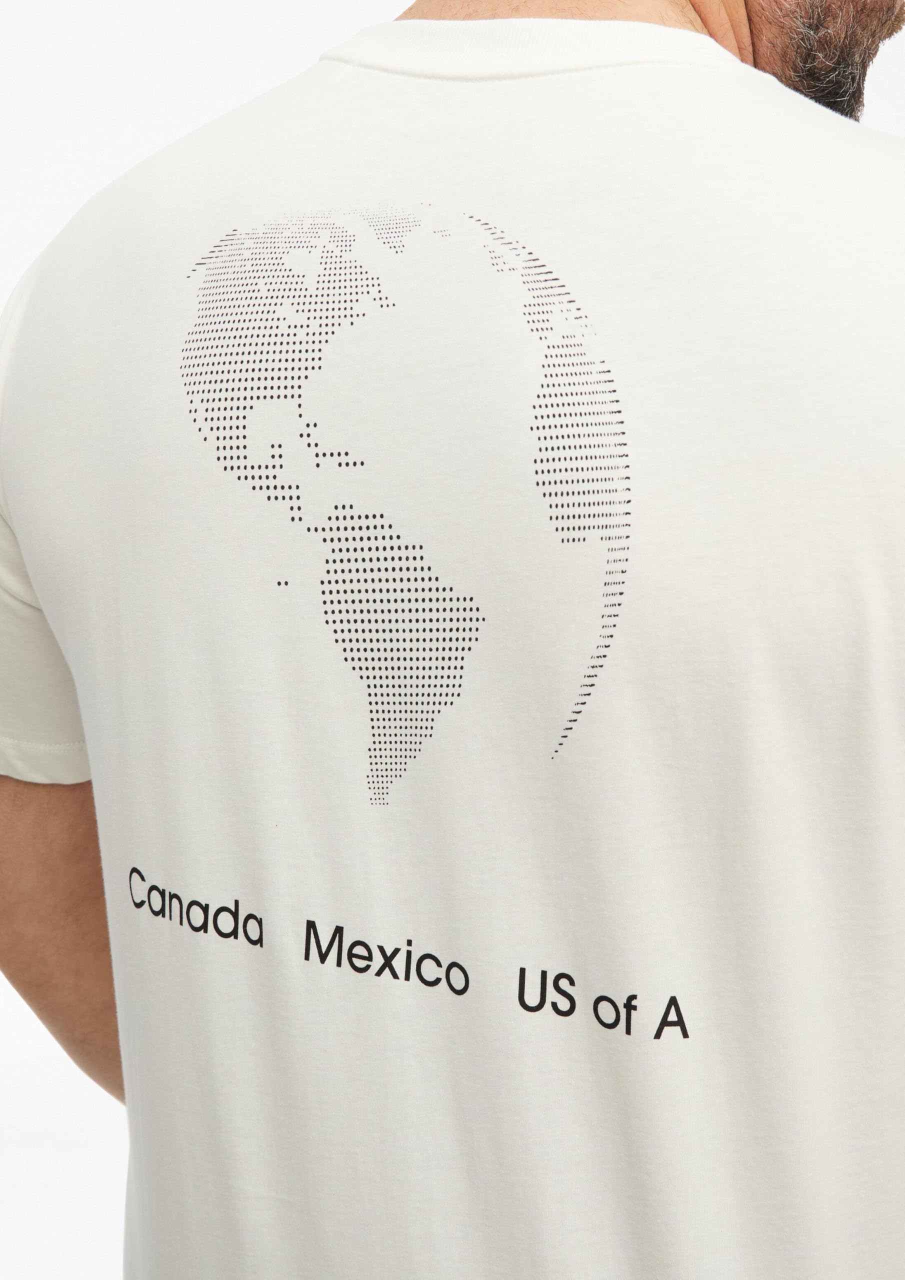 s.Oliver Front- und Rückenprint T-Shirt 3XL Ecru