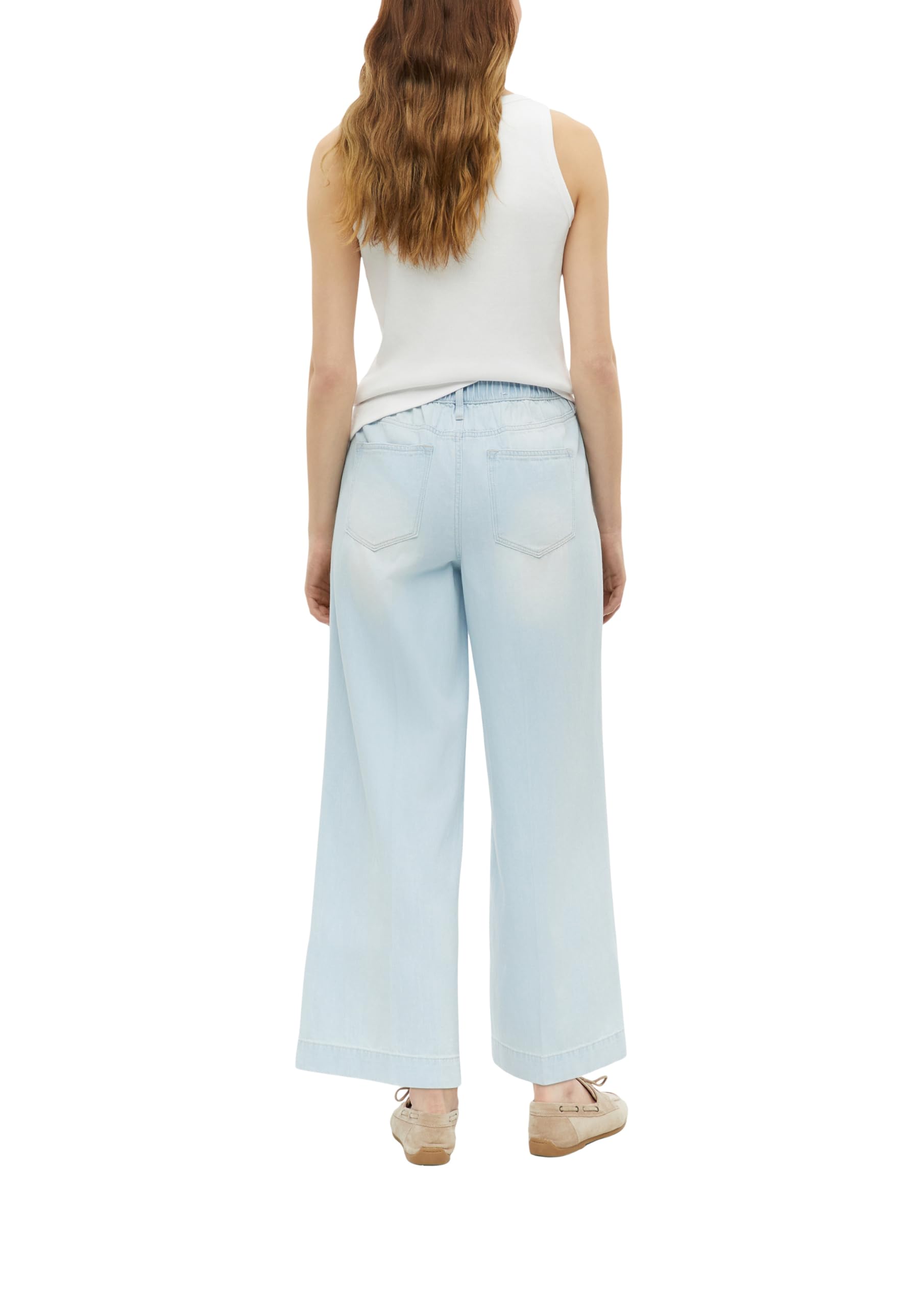 s.Oliver Red Label Suri Culotte-Jeans Damen Leinenmix Hellblau