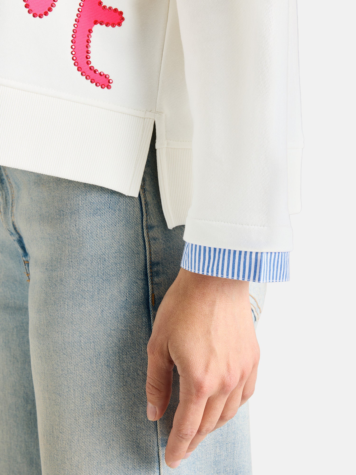 Lieblingsstück YamilaL Sweatshirt offwhite Hemd-Effekt