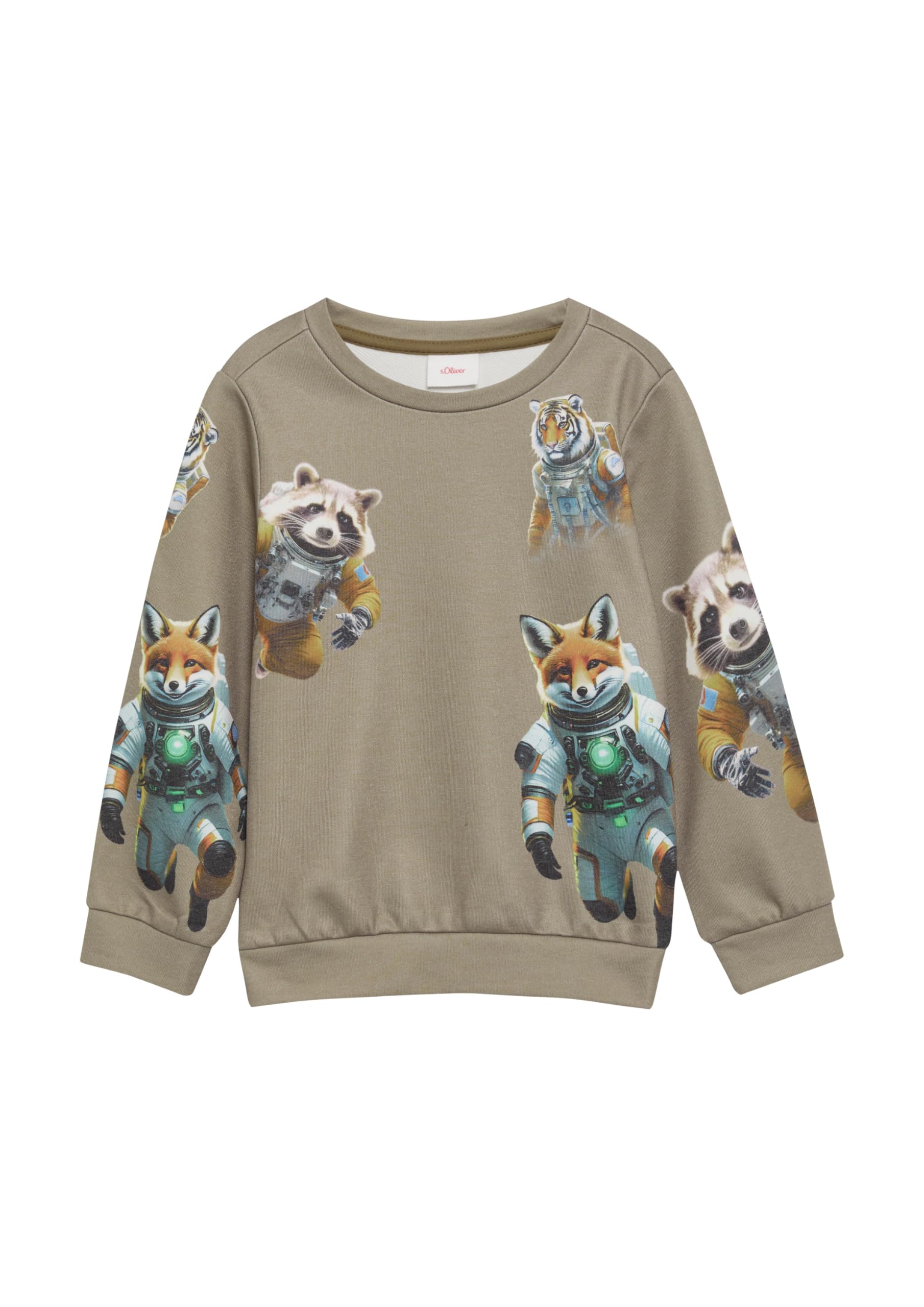 s.Oliver Red Label Sweatshirt Allover Beige 104-110 Kinder