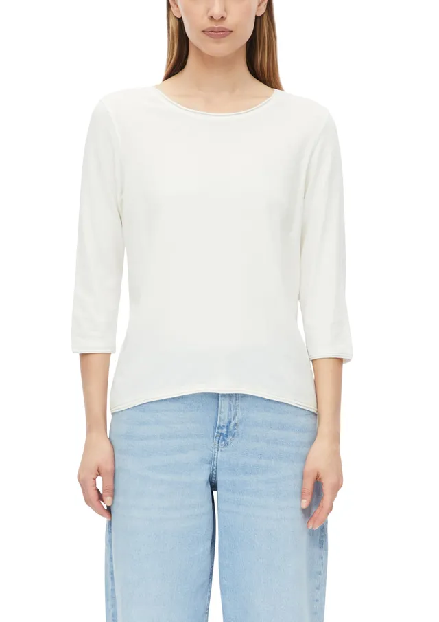 s.Oliver T-Shirt Relaxed Fit 3/4-Arm Schwarz