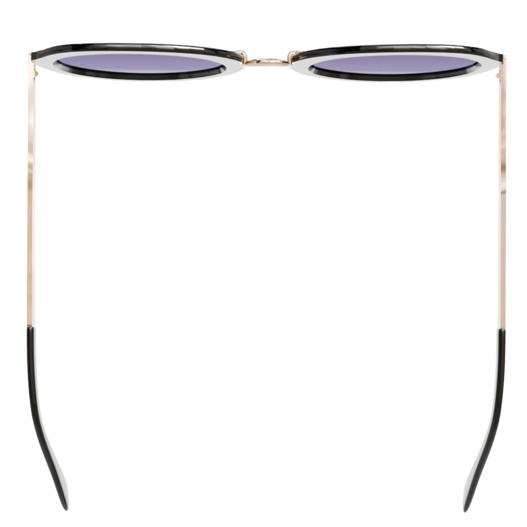 BEZLIT Damen Sonnenbrille Rundglas Schwarz Gold Retro