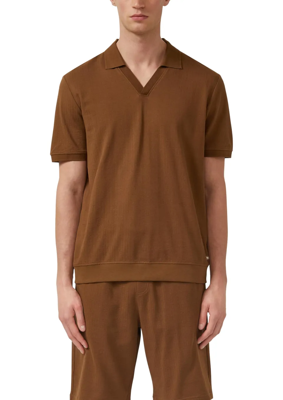 s.Oliver Junior Polo-Shirt Baumwolljersey Gr. M dunkelbraun