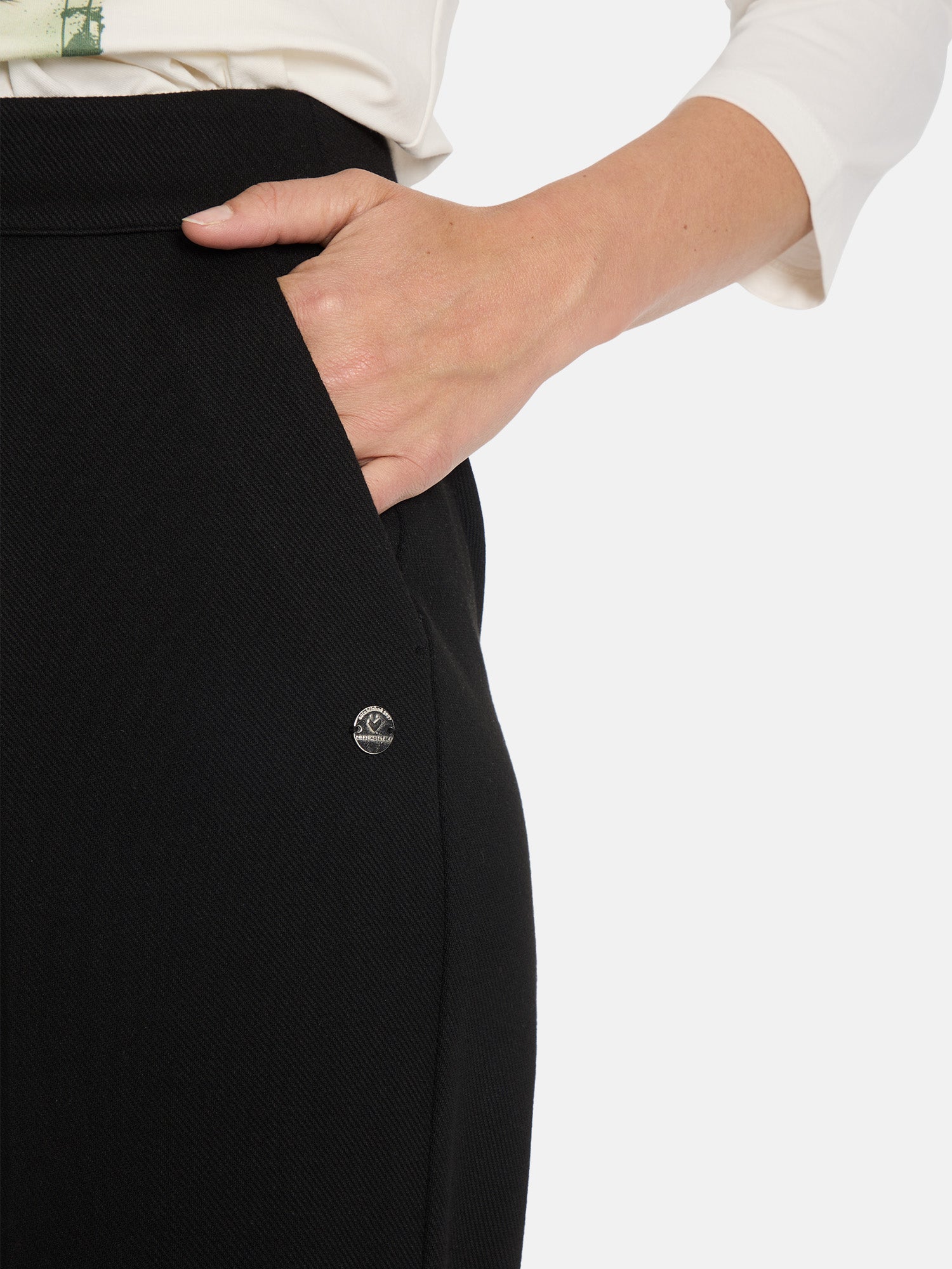 Lieblingsstück Wide Leg Hose Elasthan black