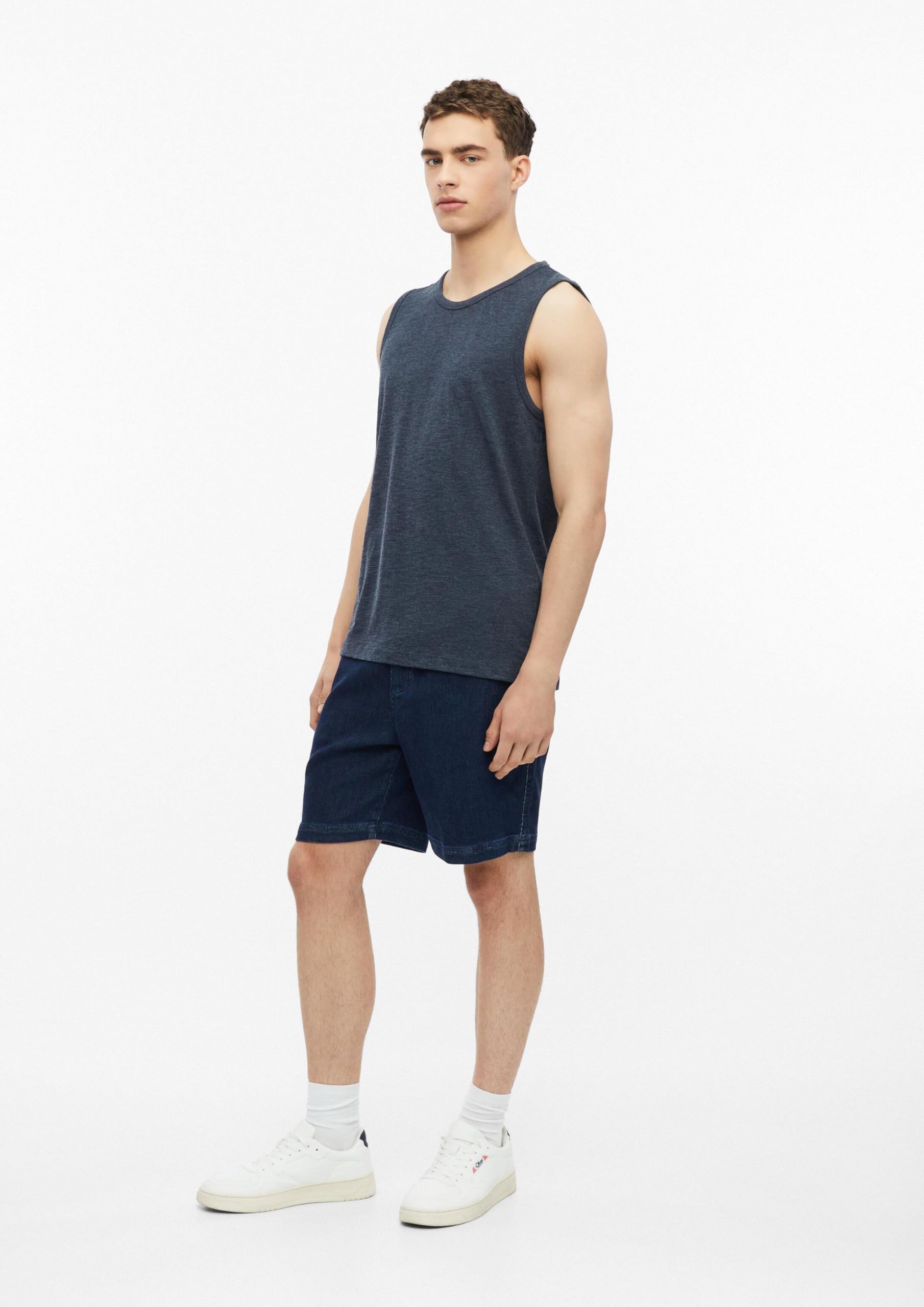 s.Oliver Tanktop Herren Regular Baumwollmix dunkelblau