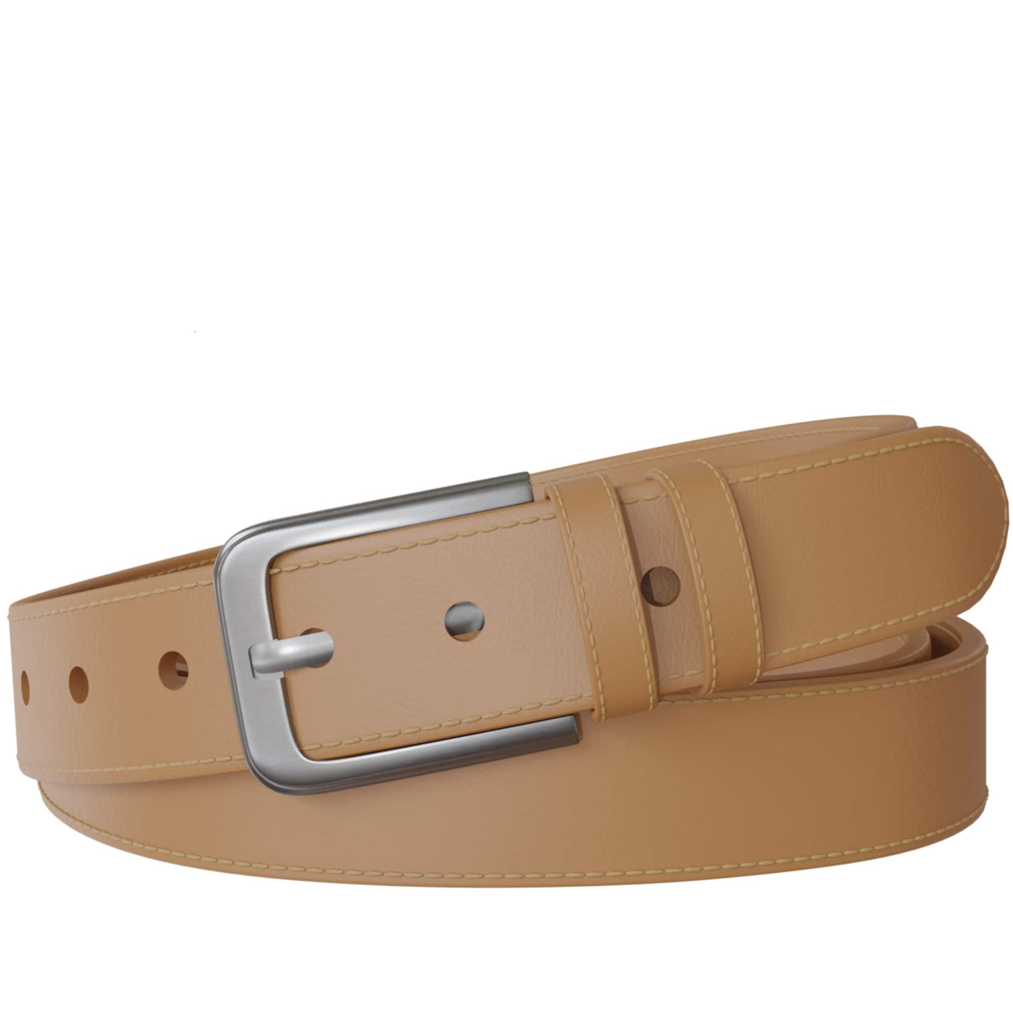BEZLIT Herren Ledergürtel Echtleder 4 cm Cognac kürzbar