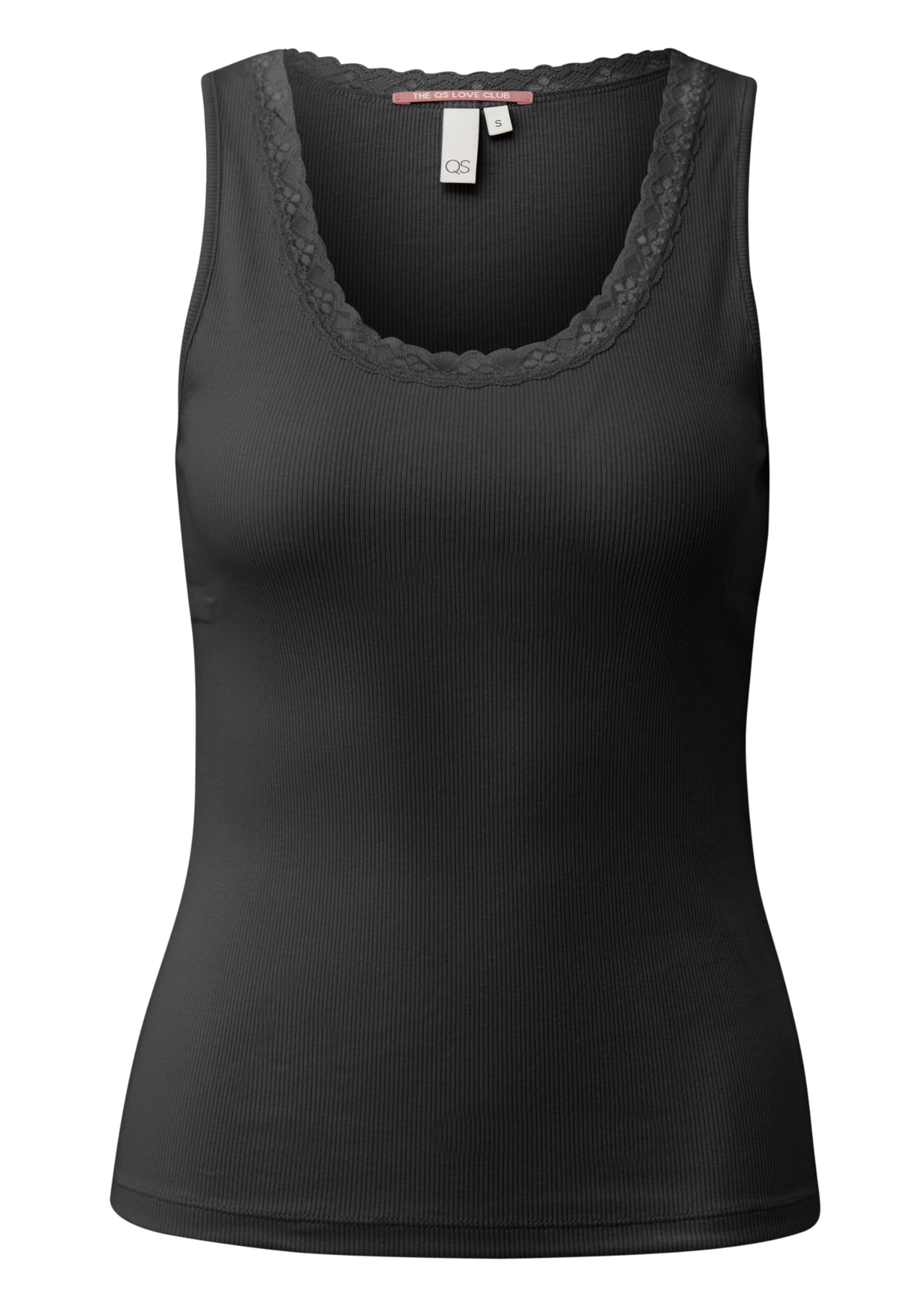 s.Oliver Junior Ripp-Top Spitze Schwarz