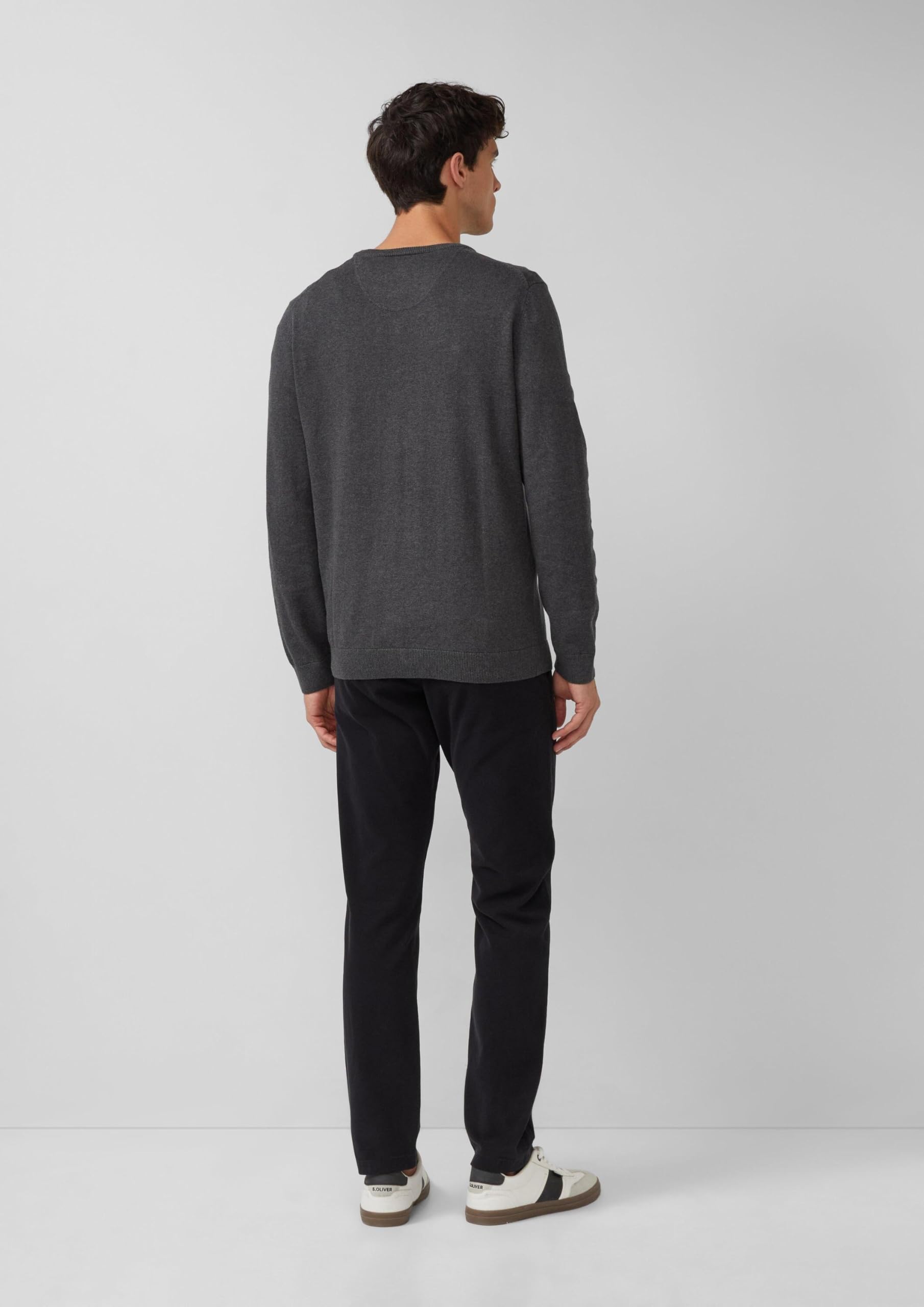 s.Oliver RED LABEL 2143173 Pullover dunkelgrau Baumwolle
