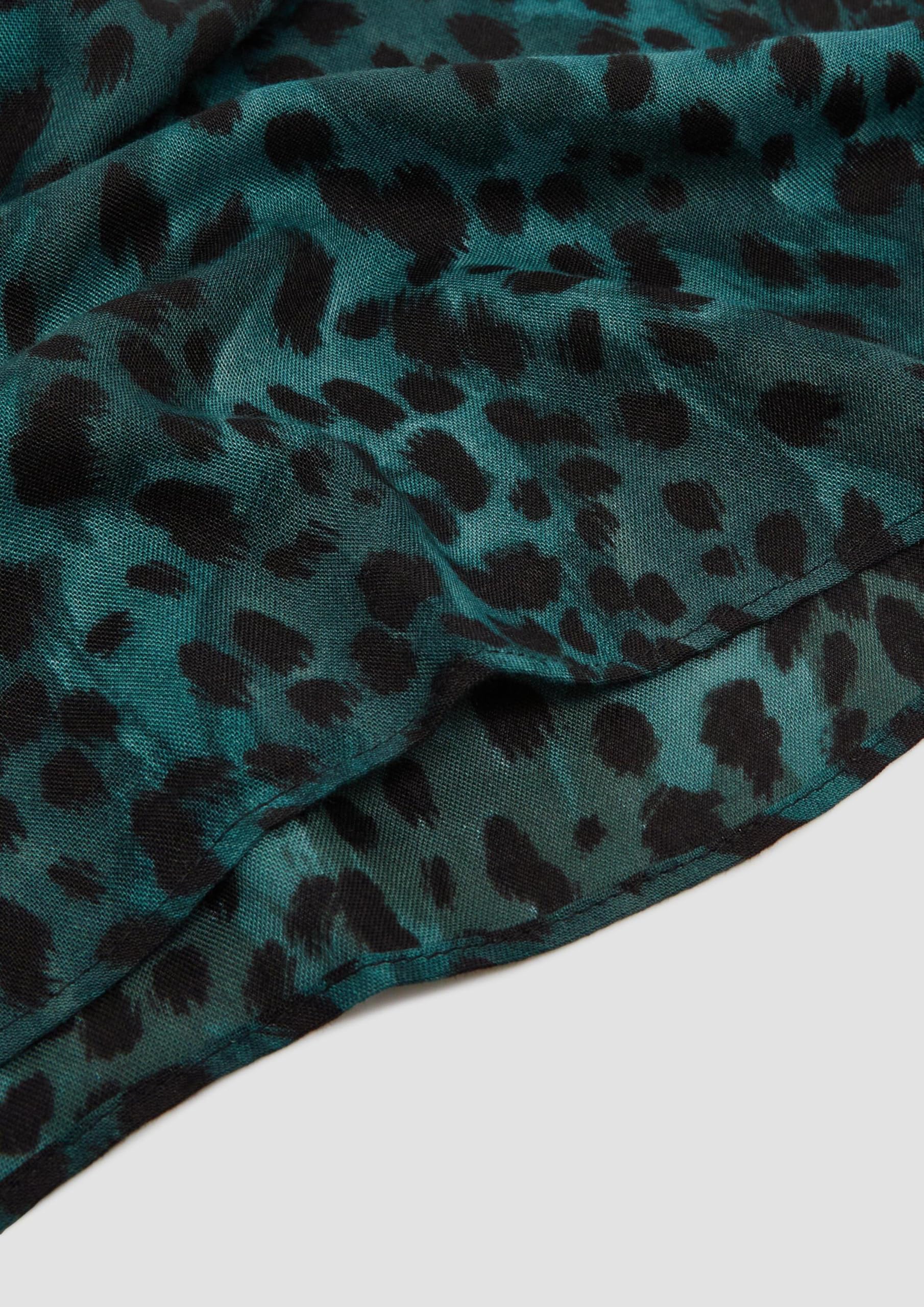 s.Oliver Junior Snood Loop-Schal Petrol mit Leo-Print