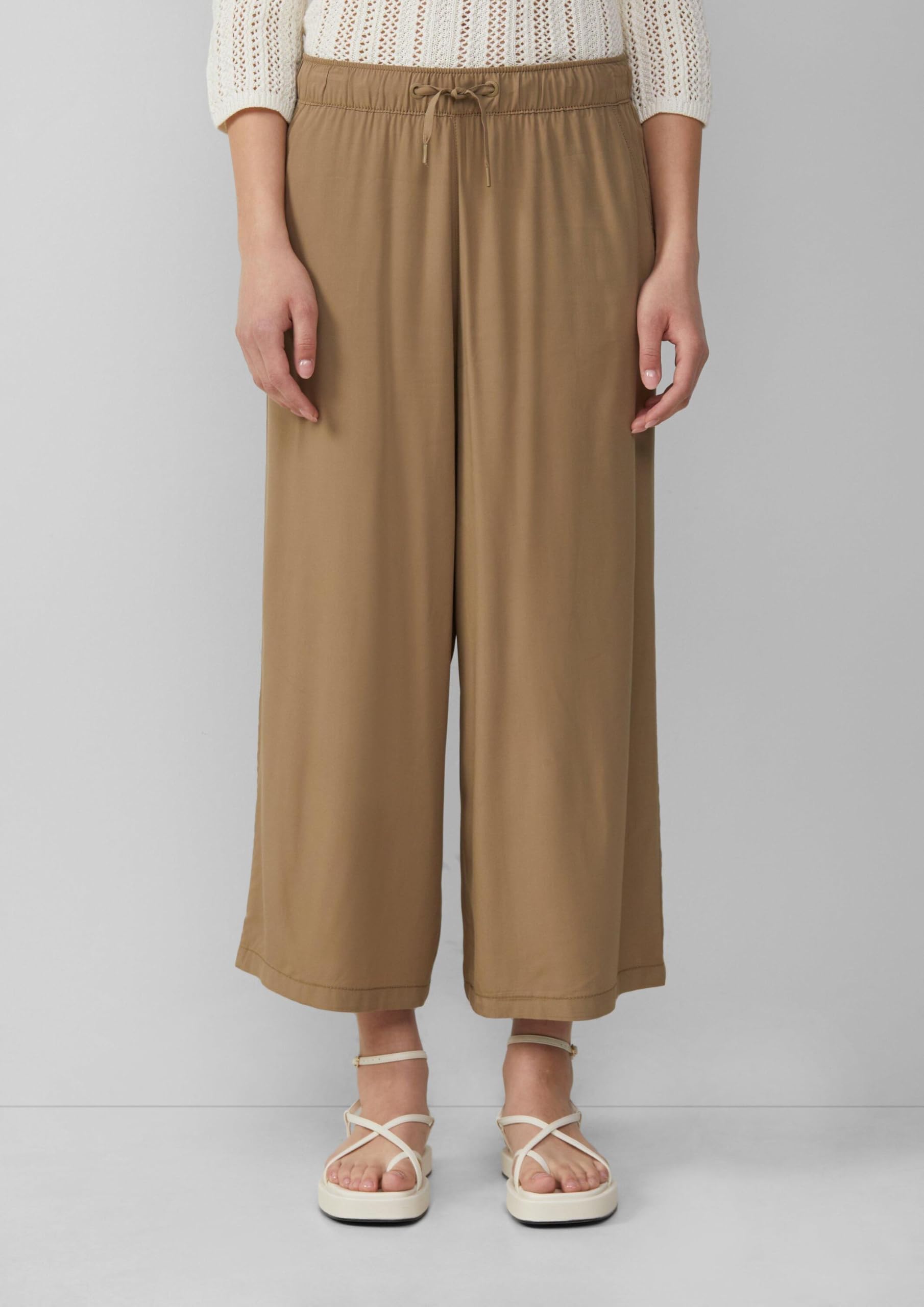 s.Oliver QS 2163072 Culotte Olivgrün Weit