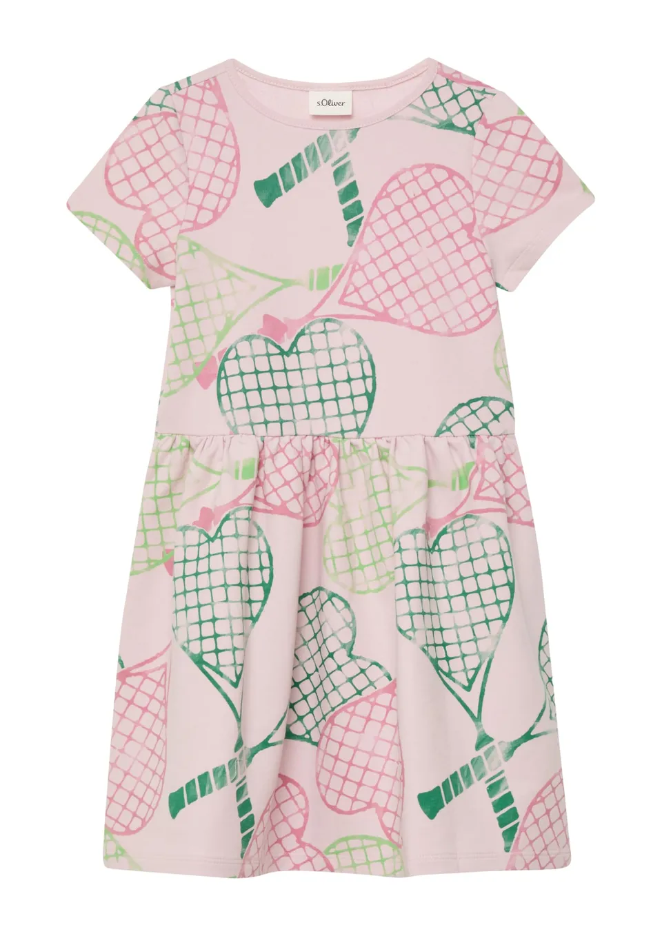 s.Oliver Junior Sweat-Kleid All-Over-Print Gr.116 kurz