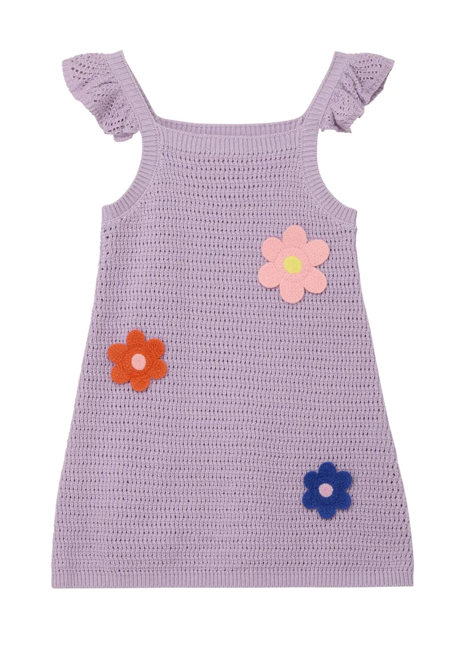 s.Oliver Red Label Ajourstrick Kleid Gr. 110 Blumen