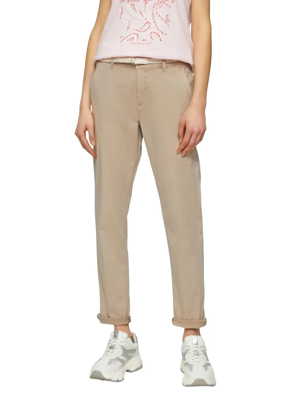 s.Oliver Junior Garment Dye Chinohose mit Flechtgürtel