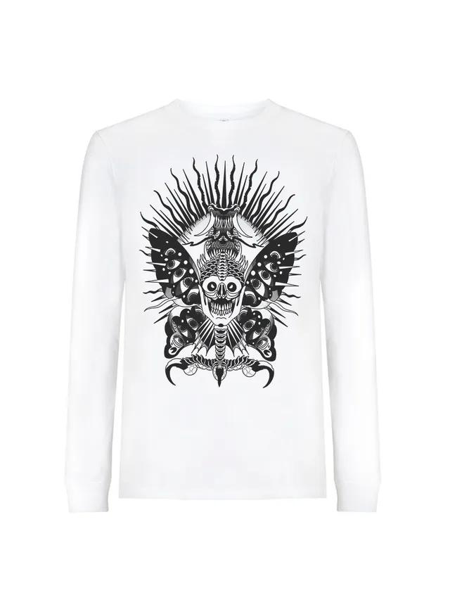 dna merch Loco Sailor Scary Butterfly Langarmshirt Bio-Baumwolle