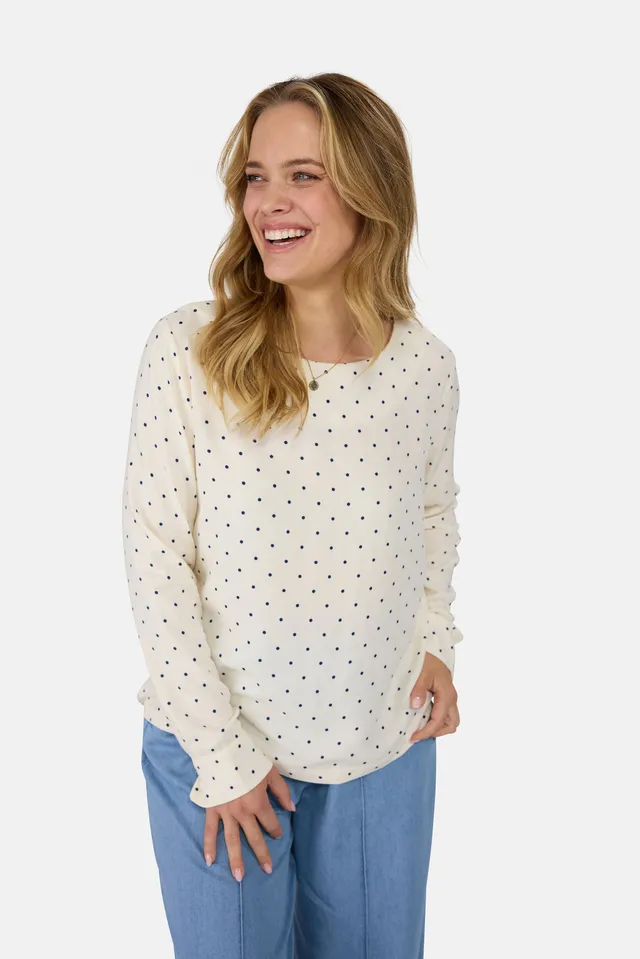 Lieblingsstück OnellaL Bluse offwhite Pünktchen