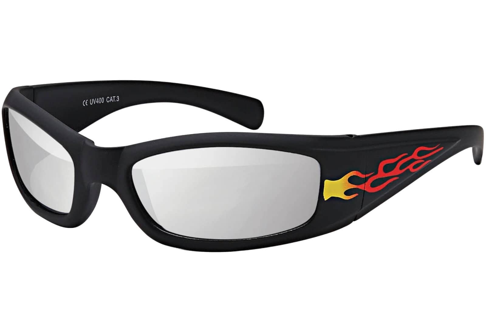 BEZLIT Kinder Sonnenbrille Flammen Blau Schwarz Kat.3