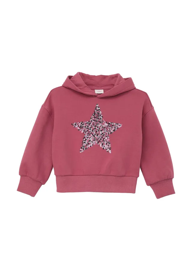 s.Oliver Junior Sweatshirt Pailletten-Stern Pink 92-98
