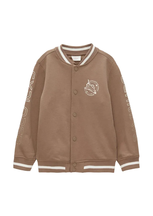 s.Oliver RED LABEL Sweatjacke Cognac Kontraststreifen 92-98