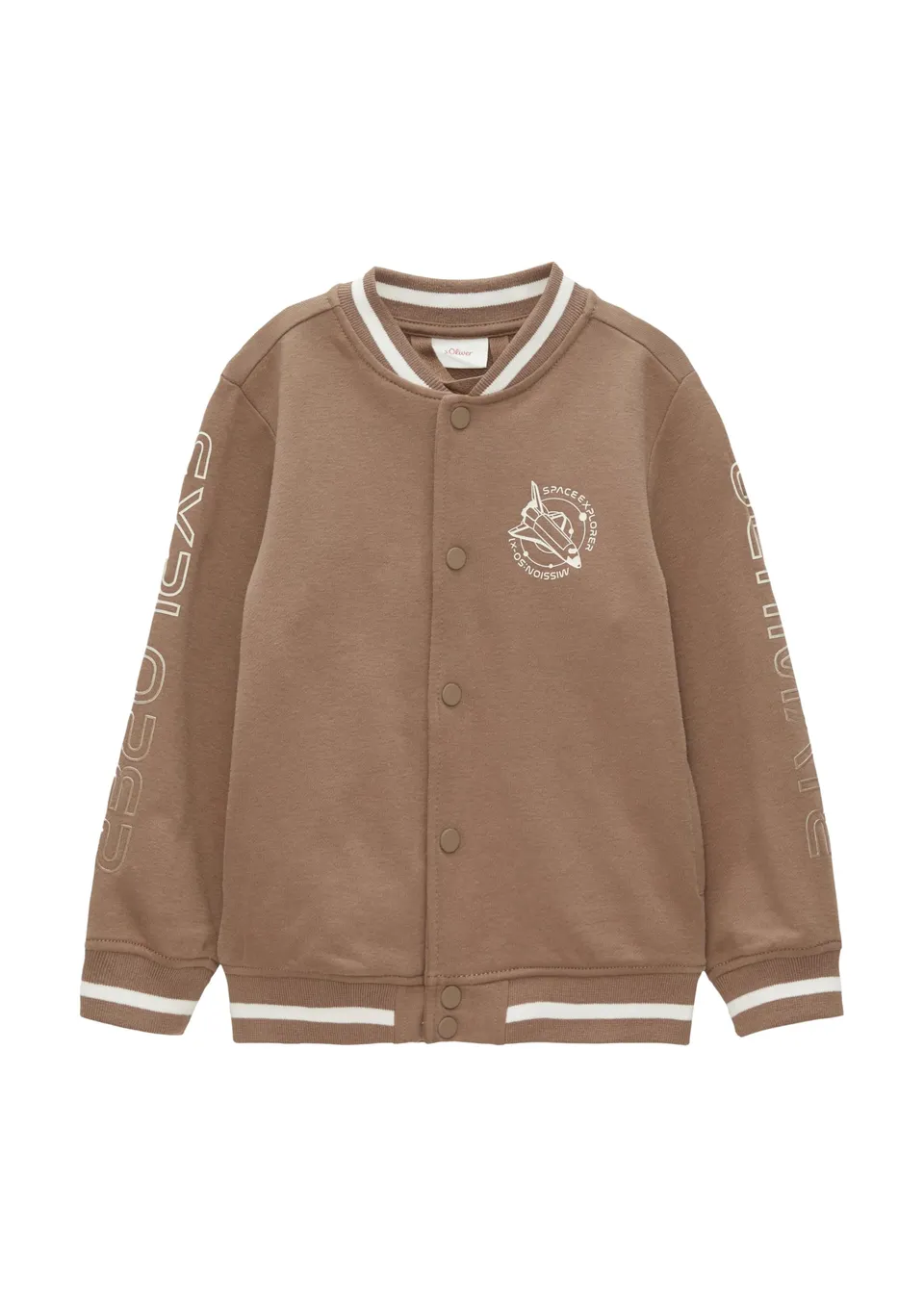 s.Oliver RED LABEL Sweatjacke Cognac Kontraststreifen 92-98