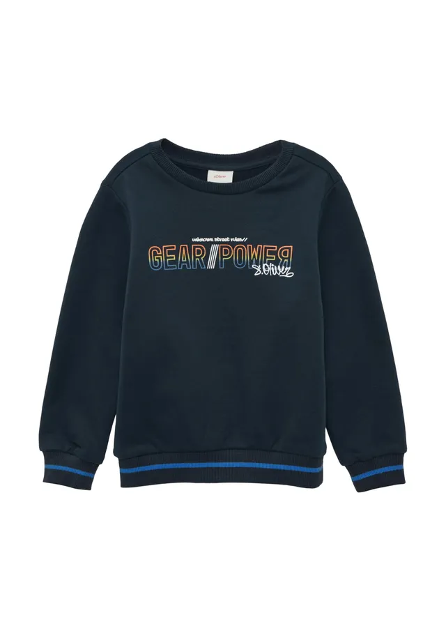 s.Oliver Junior Sweatshirt Schriftprint Gr. 92 Baumwolle