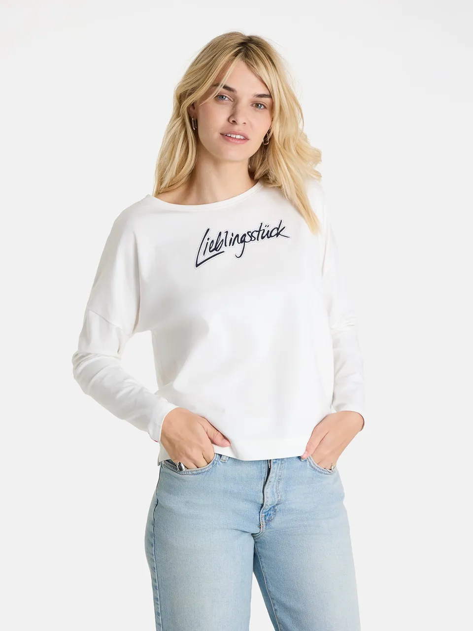 Lieblingsstück AadaL Sweatshirt offwhite Baumwollmix