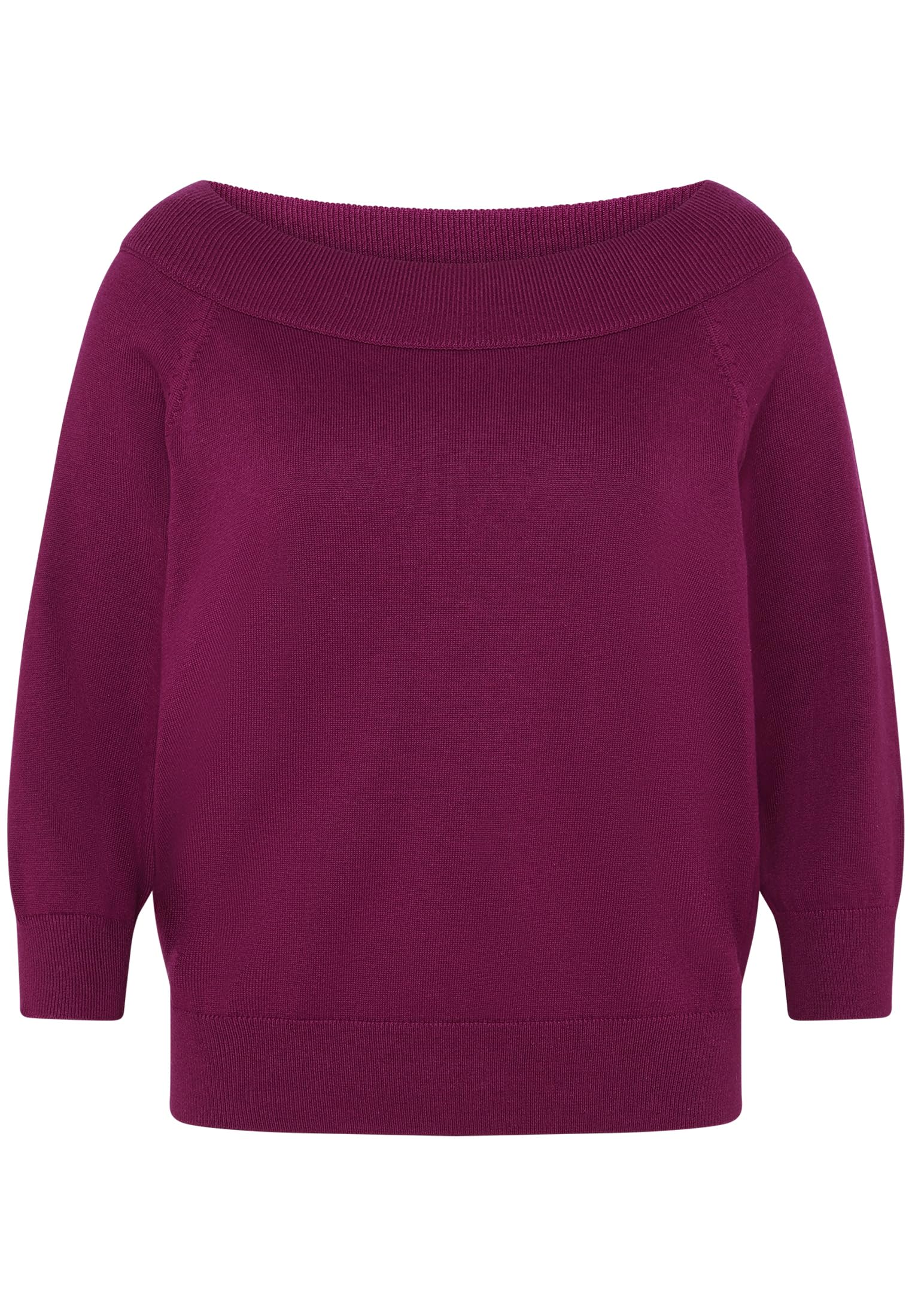 zero Strickpullover mit Carmenausschnitt Damen Winter