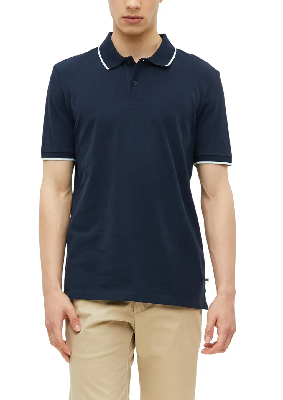 s.Oliver Junior Poloshirt Piqué Kontrast schiefergrau