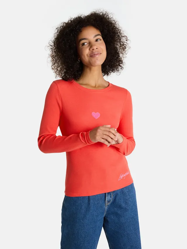 Lieblingsstück TaraL Longsleeve rot Herz Baumwolle