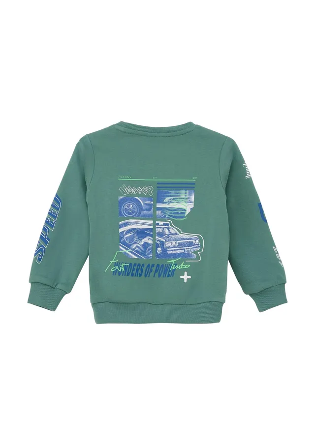 s.Oliver Junior Sweatshirt Jungen 92/98 blue green Baumwollmix