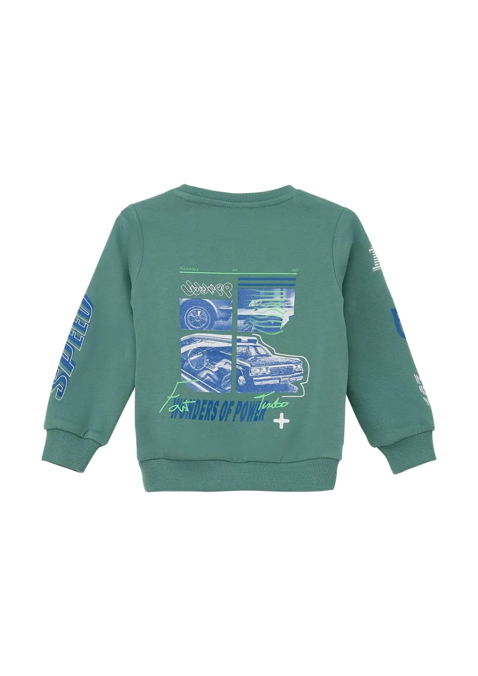 s.Oliver Junior Sweatshirt Jungen 92/98 blue green Baumwollmix