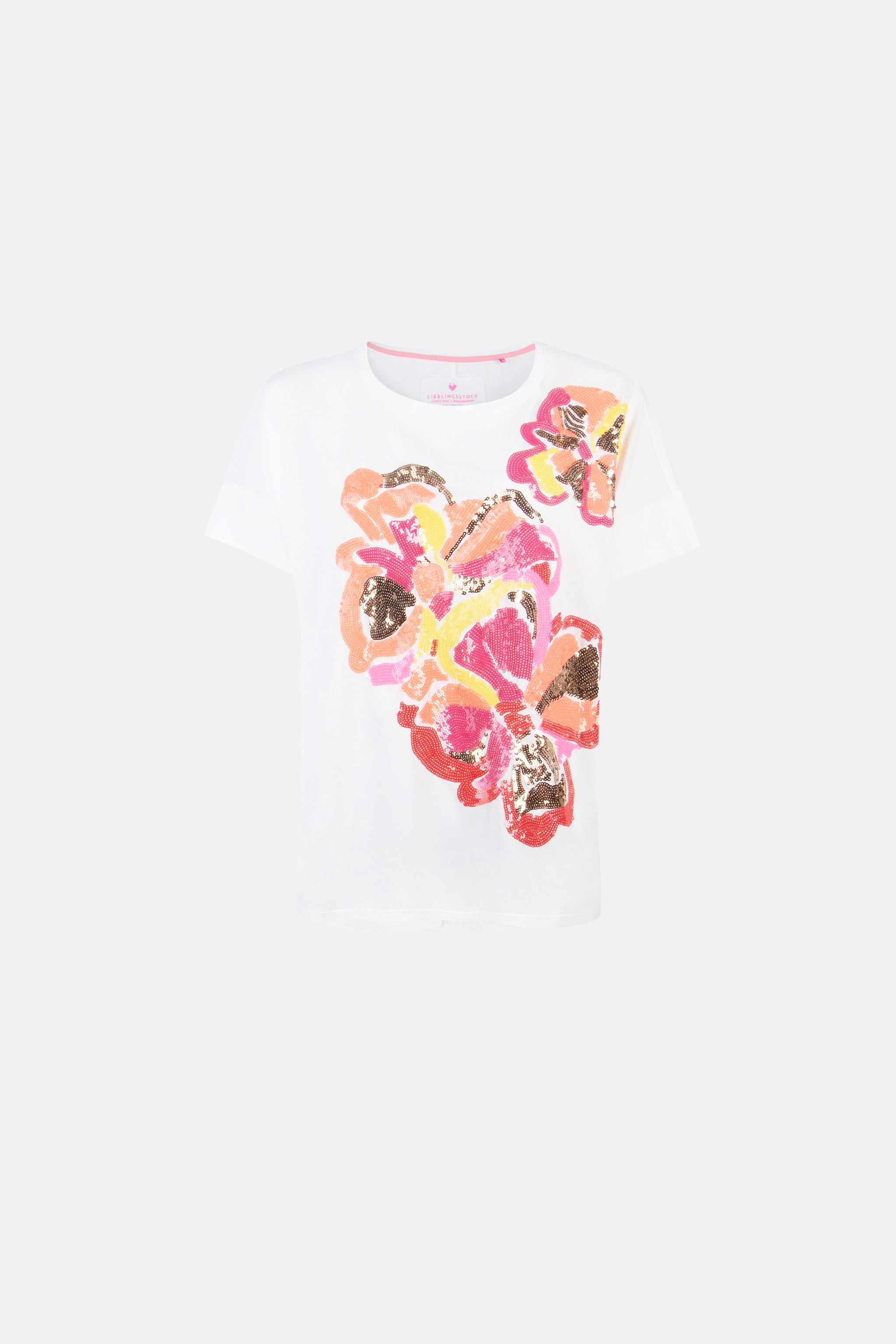 Lieblingsstück DavyL T-Shirt offwhite mit Pailletten