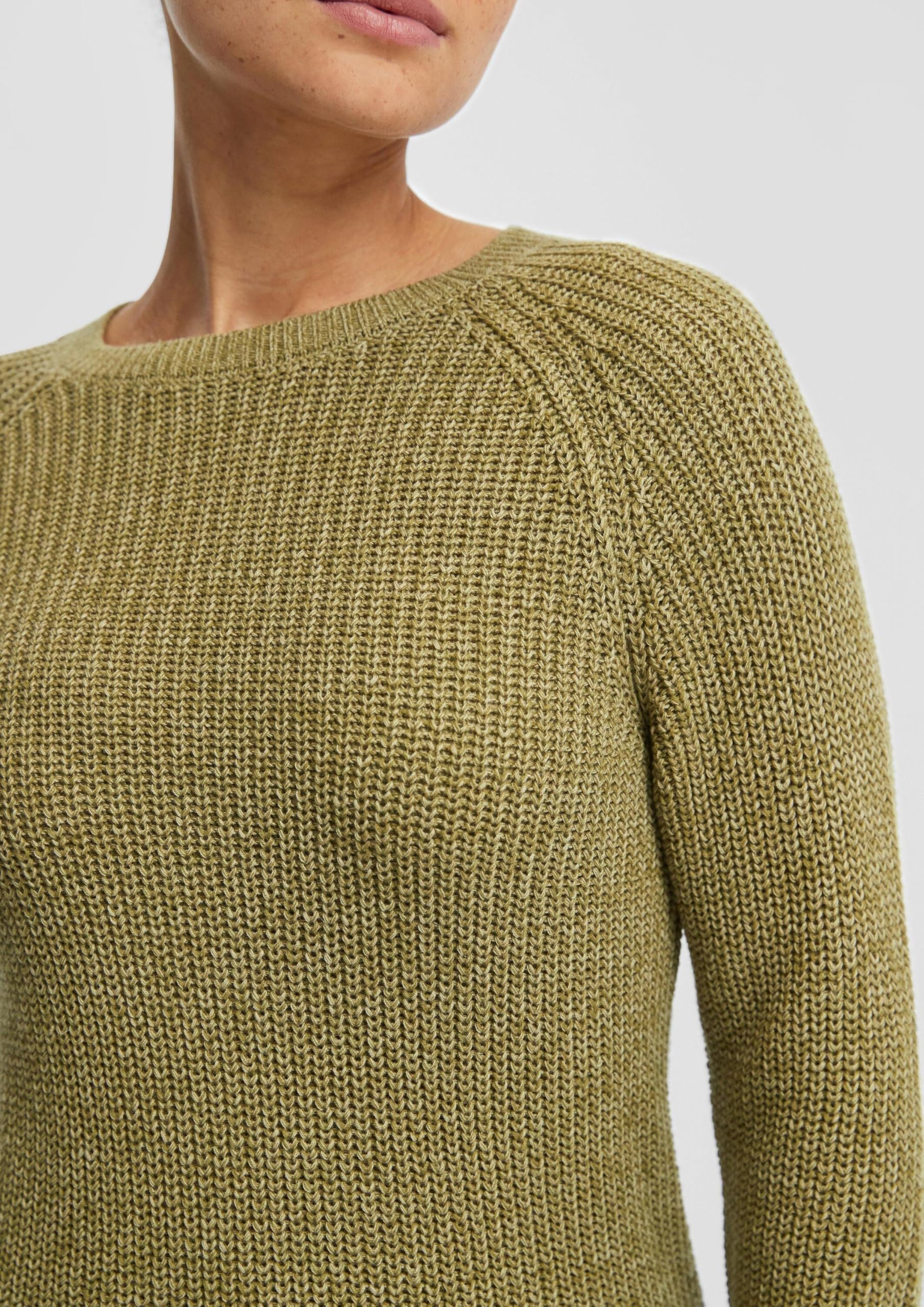 s.Oliver QS Strickpullover Raglanärmel Größe M meliert Baumwolle